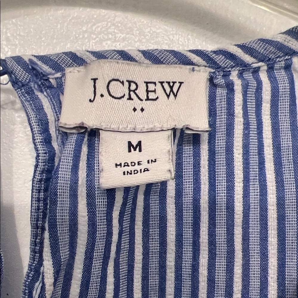 J. Crew Blue and White Striped Blouse - Picture 4 of 4